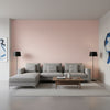 Fine Harvest Pink | Thibaut Wallcoverings - Living Room Visualization (AI-generated, may not be to scale. Verify pattern scale with product specifications.)
