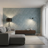 Crystalla Metallic Silver on Mineral | Thibaut Wallcoverings - Living Room Visualization (AI-generated, may not be to scale. Verify pattern scale with product specifications.)