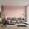 Crystalla Pink | Thibaut Wallcoverings - Living Room Visualization (AI-generated, may not be to scale. Verify pattern scale with product specifications.)