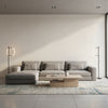 Milano Square Off White | Thibaut Wallcoverings - Living Room Visualization (AI-generated, may not be to scale. Verify pattern scale with product specifications.)