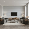 Taluk Sisal Thibaut Taluk Sisal(T4012) | Thibaut Wallcoverings - Living Room Visualization (AI-generated, may not be to scale. Verify pattern scale with product specifications.)