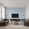 Shang Extra Fine Sisal Bahama | Thibaut Wallcoverings - Living Room Visualization (AI-generated, may not be to scale. Verify pattern scale with product specifications.)