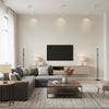 Heather Sisal Beige | Thibaut Wallcoverings - Living Room Visualization (AI-generated, may not be to scale. Verify pattern scale with product specifications.)