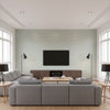 St. Thomas Mineral | Thibaut Wallcoverings - Living Room Visualization (AI-generated, may not be to scale. Verify pattern scale with product specifications.)