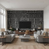 Chateau Anthracite | Mind The Gap - Living Room Visualization (AI-generated, may not be to scale. Verify pattern scale with product specifications.)