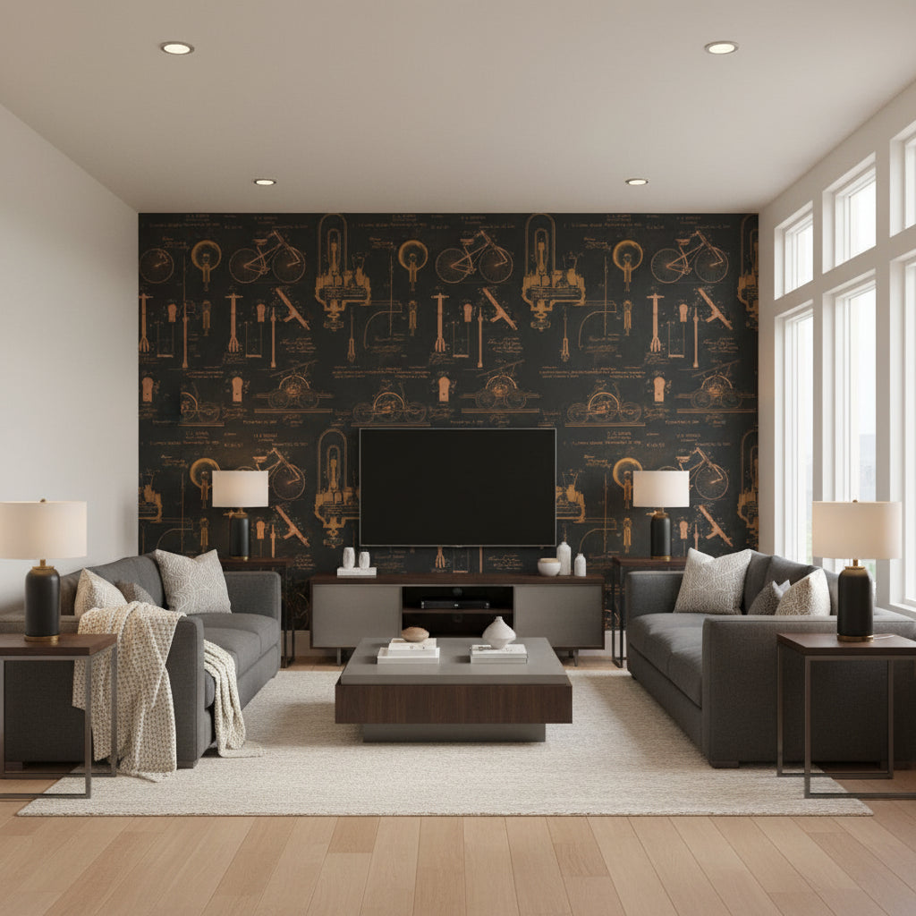 Patents | Mind The Gap - Living Room Visualization (AI-generated, may not be to scale. Verify pattern scale with product specifications.)