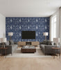 Patents Blue | Mind The Gap - Living Room Visualization (AI-generated, may not be to scale. Verify pattern scale with product specifications.)