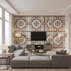 Byzantine Tile | Mind The Gap - Living Room Visualization (AI-generated, may not be to scale. Verify pattern scale with product specifications.)