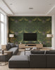 Savage Leaves | Mind The Gap - Living Room Visualization (AI-generated, may not be to scale. Verify pattern scale with product specifications.)
