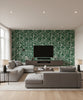 Royal Hunting Racing Green | Mind The Gap - Living Room Visualization (AI-generated, may not be to scale. Verify pattern scale with product specifications.)