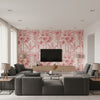 Palmera Cubana Pink | Mind The Gap - Living Room Visualization (AI-generated, may not be to scale. Verify pattern scale with product specifications.)
