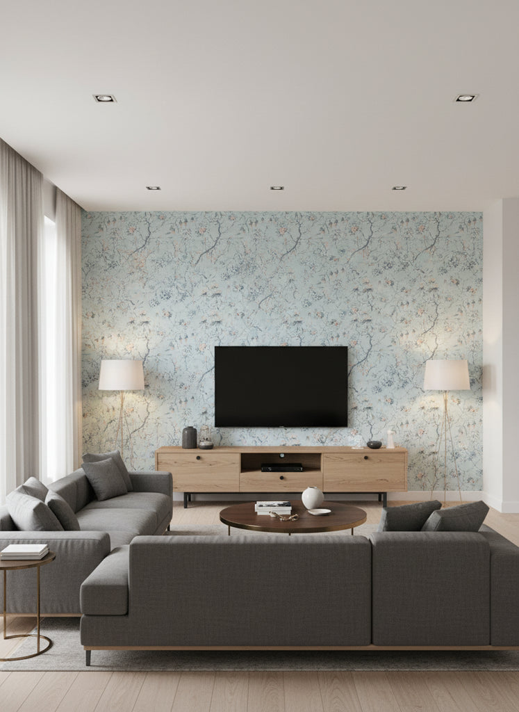 Grandma'S Tapestry Skylight | Mind The Gap - Living Room Visualization (AI-generated, may not be to scale. Verify pattern scale with product specifications.)