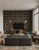 Decorative Harness Anthracite | Mind The Gap - Living Room Visualization (AI-generated, may not be to scale. Verify pattern scale with product specifications.)