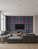 Monterey Sapphire | Mind The Gap - Living Room Visualization (AI-generated, may not be to scale. Verify pattern scale with product specifications.)