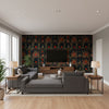 The Bird House Black | Mind The Gap - Living Room Visualization (AI-generated, may not be to scale. Verify pattern scale with product specifications.)