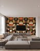 Goldene Henne Anthracite | Mind The Gap - Living Room Visualization (AI-generated, may not be to scale. Verify pattern scale with product specifications.)