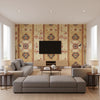 Erbstück Taupe | Mind The Gap - Living Room Visualization (AI-generated, may not be to scale. Verify pattern scale with product specifications.)