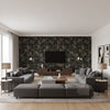 Ischgl Peat | Mind The Gap - Living Room Visualization (AI-generated, may not be to scale. Verify pattern scale with product specifications.)