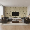 Fir Pattern | Mind The Gap - Living Room Visualization (AI-generated, may not be to scale. Verify pattern scale with product specifications.)