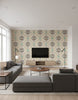 Abeille D��Coratif | Mind The Gap - Living Room Visualization (AI-generated, may not be to scale. Verify pattern scale with product specifications.)
