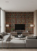 Grand Suite Keys Anthracite | Mind The Gap - Living Room Visualization (AI-generated, may not be to scale. Verify pattern scale with product specifications.)