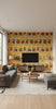 Fancy Trip Lemon | Mind The Gap - Living Room Visualization (AI-generated, may not be to scale. Verify pattern scale with product specifications.)