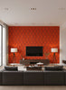 Tufted Panel Mandarin | Mind The Gap - Living Room Visualization (AI-generated, may not be to scale. Verify pattern scale with product specifications.)
