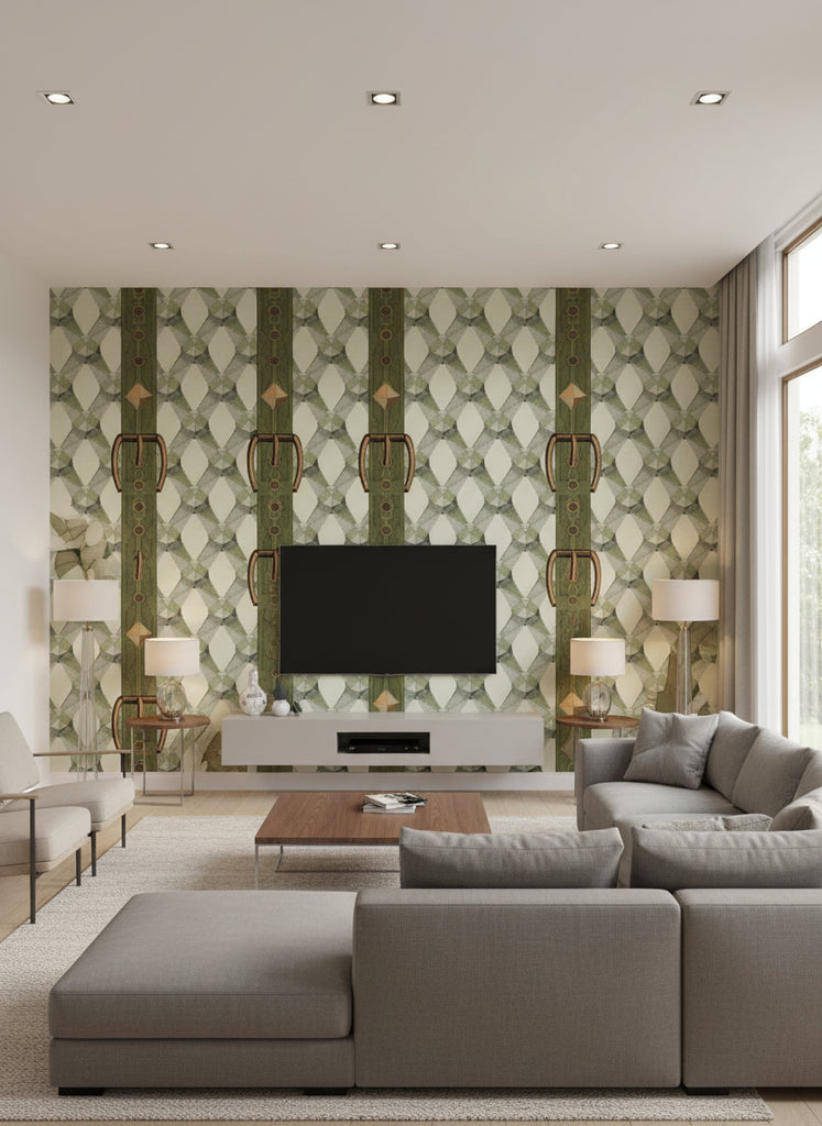 Luxury Detail | Mind The Gap - Living Room Visualization (AI-generated, may not be to scale. Verify pattern scale with product specifications.)