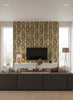 Ikat Notting Hill | Mind The Gap - Living Room Visualization (AI-generated, may not be to scale. Verify pattern scale with product specifications.)