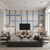 Frivole Au Milieu Des Cyclades | Elitis - Living Room Visualization (AI-generated, may not be to scale. Verify pattern scale with product specifications.)