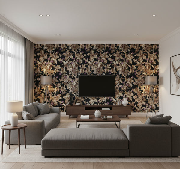 Briarwood Wallcovering - Black | Ronald Redding