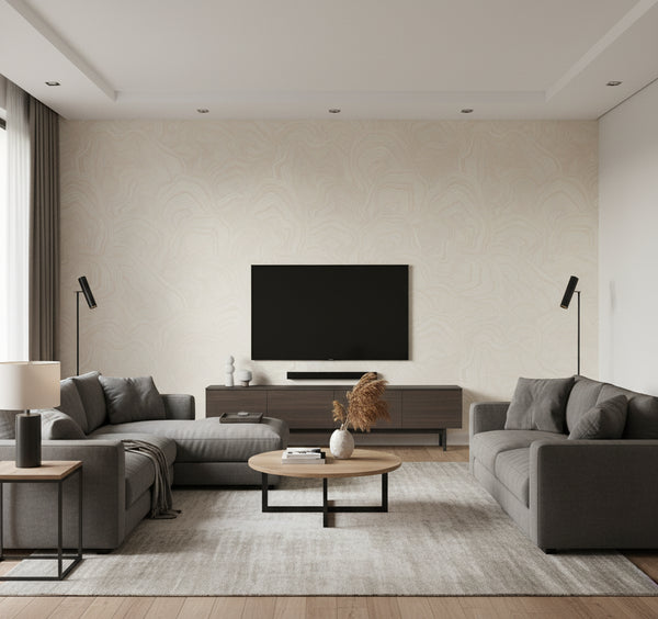 Geodes Wallcovering - White | Ronald Redding