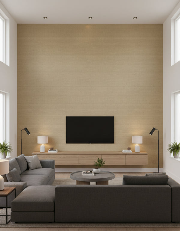 Maguey Khaki Sisal Wallcovering - Khaki | Ronald Redding