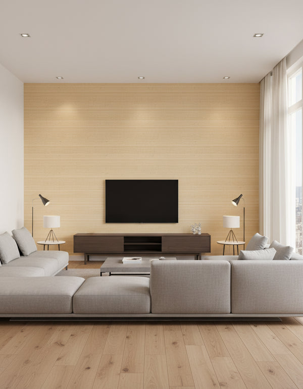 Maguey Metallic Gold Sisal Wallcovering - Metallic Gold | Ronald Redding