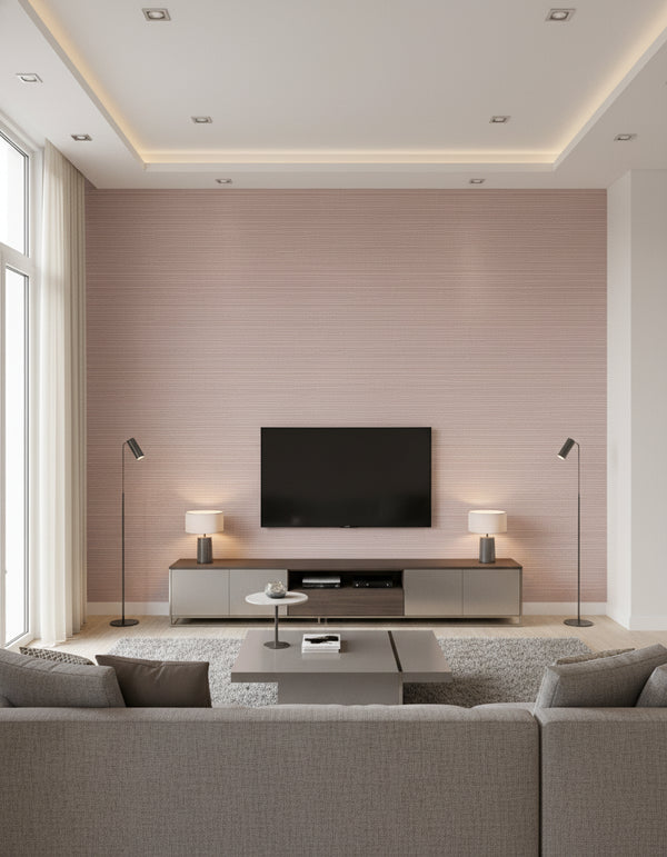 Maguey Orchid Sisal Wallcovering - Orchid | Ronald Redding