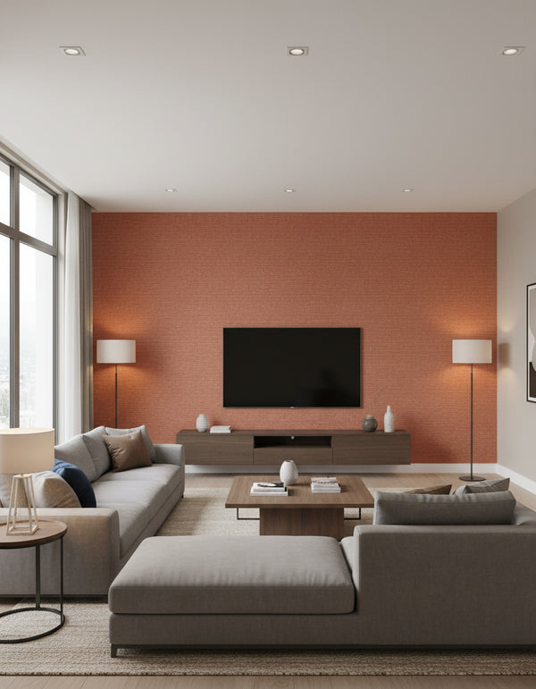 Maguey Rose Sisal Wallcovering - Rose | Ronald Redding