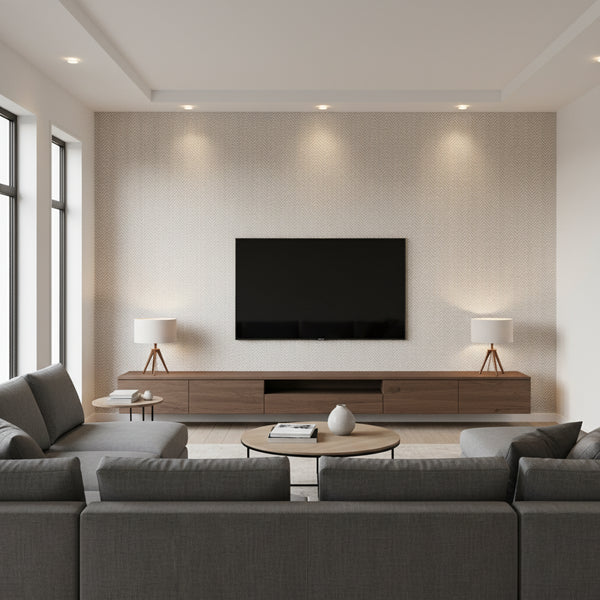 Tailored Weave Wallcovering - Grey | Ronald Redding