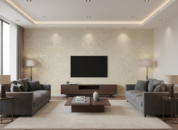 Terra Mica Wallcovering - Oyster | Ronald Redding