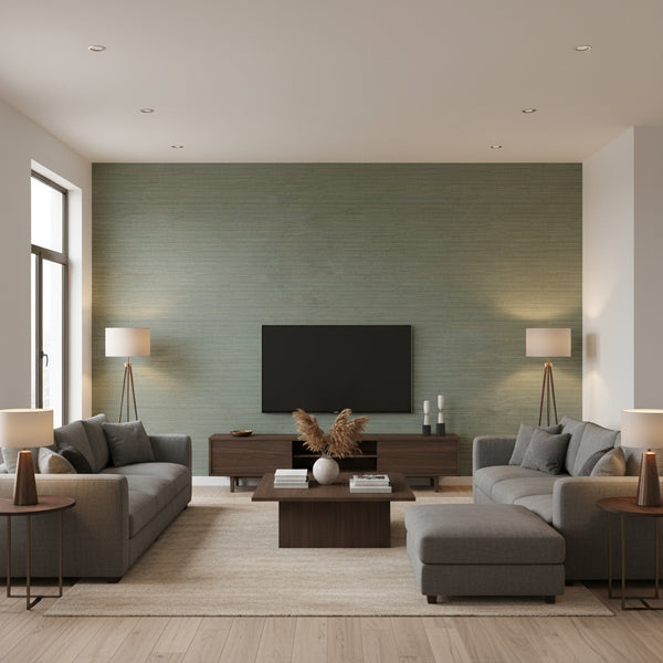 Knotted Grass Wallcovering - Spruce | Ronald Redding