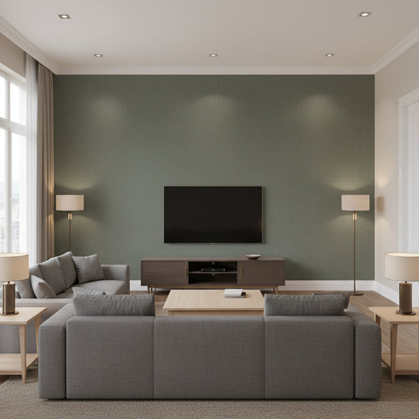 Wicker Work Wallcovering - Evergreen | Ronald Redding
