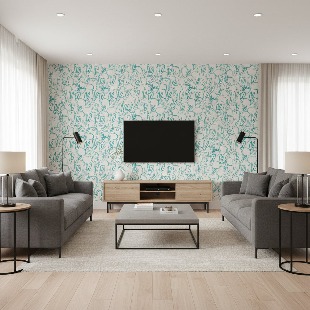 GWP-3413.13.0 | Kravet - Living Room Visualization (AI-generated, may not be to scale. Verify pattern scale with product specifications.)