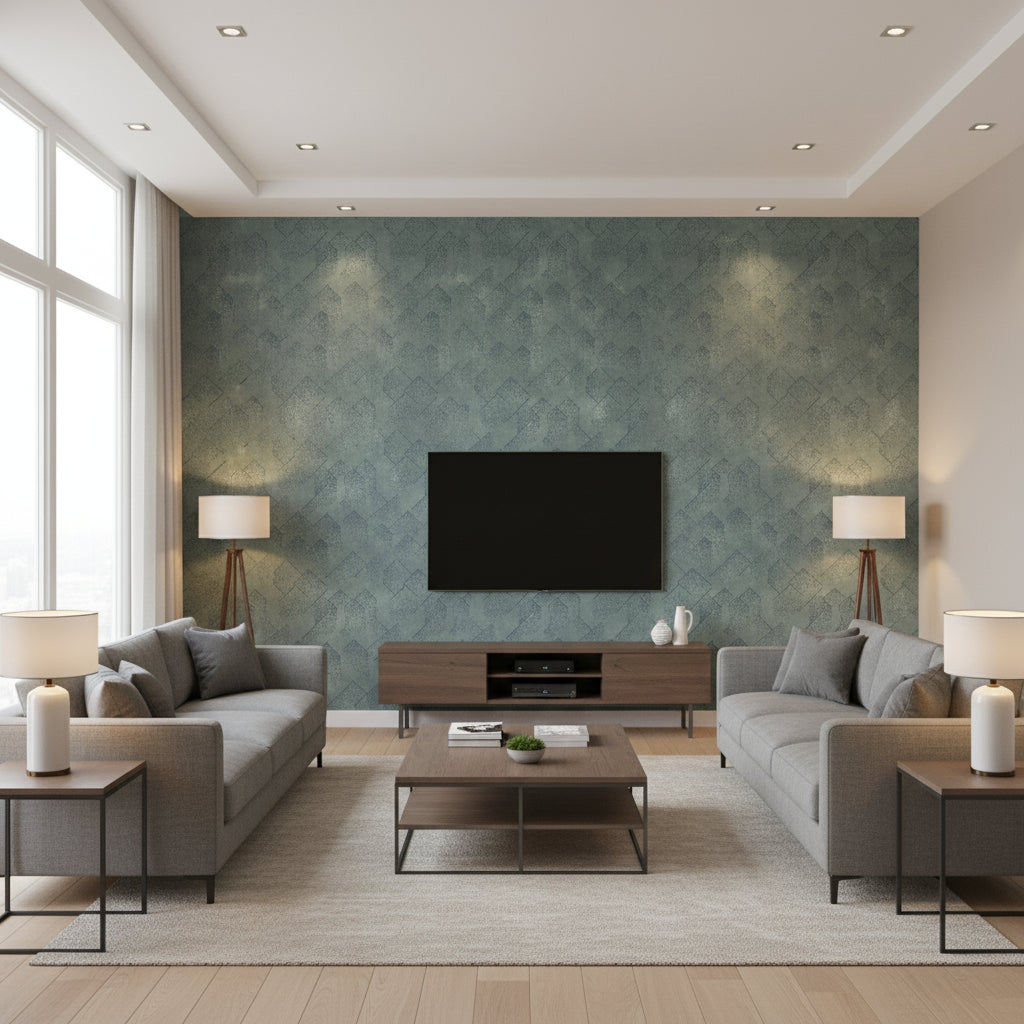 GWP-3703.115.0 | Kravet - Living Room Visualization (AI-generated, may not be to scale. Verify pattern scale with product specifications.)