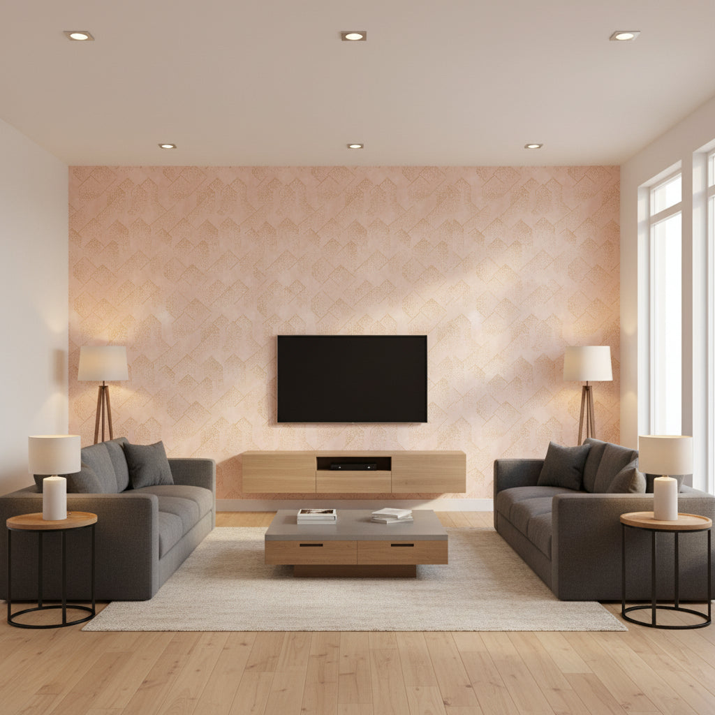 GWP-3703.174.0 | Kravet - Living Room Visualization (AI-generated, may not be to scale. Verify pattern scale with product specifications.)