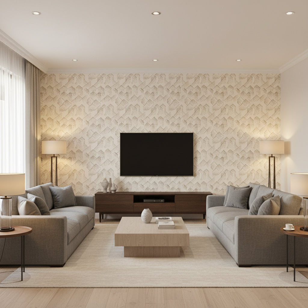 GWP-3703.18.0 | Kravet - Living Room Visualization (AI-generated, may not be to scale. Verify pattern scale with product specifications.)