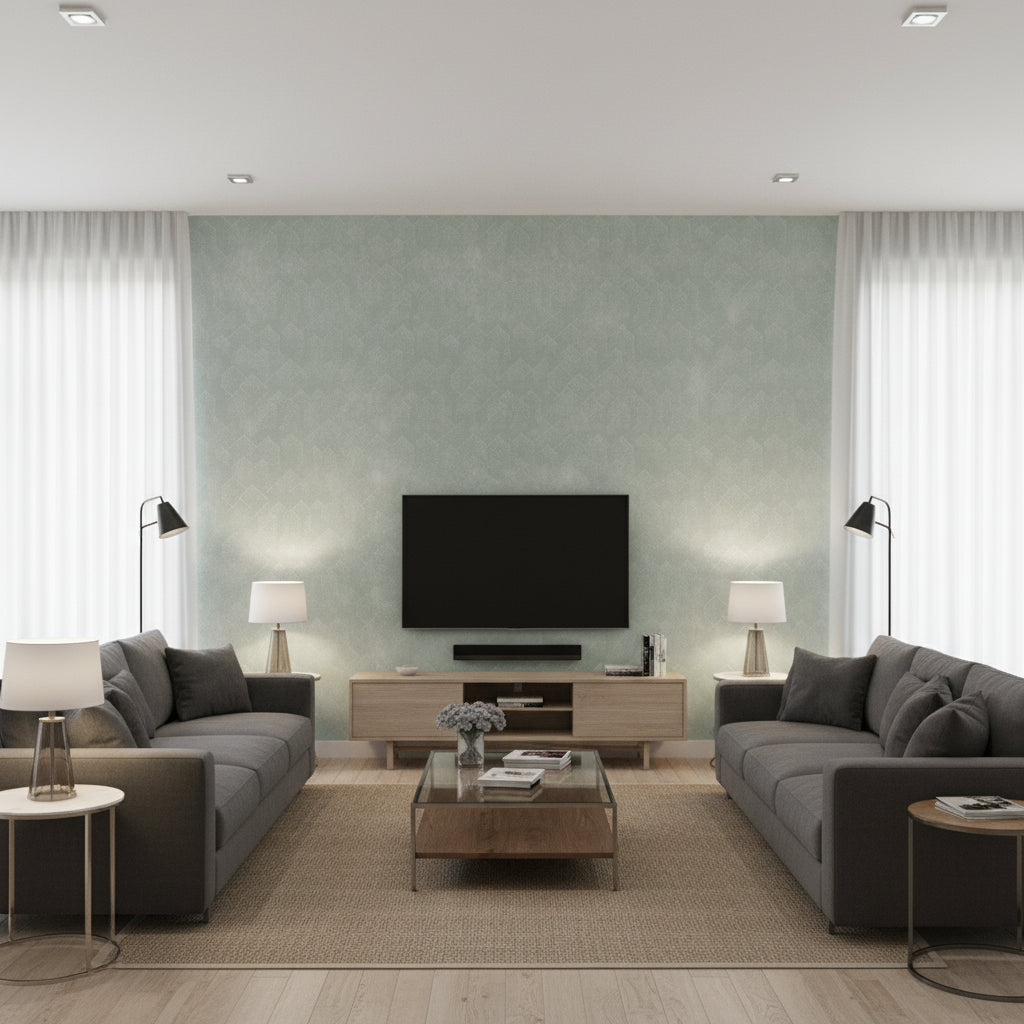 GWP-3703.511.0 | Kravet - Living Room Visualization (AI-generated, may not be to scale. Verify pattern scale with product specifications.)
