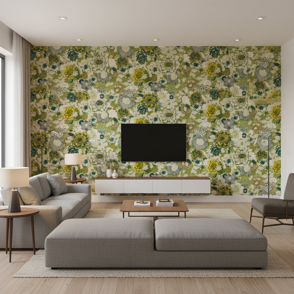 GWP-3729.311.0 | Kravet - Living Room Visualization (AI-generated, may not be to scale. Verify pattern scale with product specifications.)