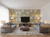 Infatuation with Flowers - Living Room Visualization (AI-generated, may not be to scale. Verify pattern scale with product specifications.)