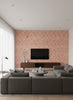 Java | Glowing Ember Wallpaper - Living Room Visualization (AI-generated, may not be to scale. Verify pattern scale with product specifications.)