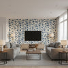 Kingston Watercolor Jacobean | Jeffrey Stevens - Living Room Visualization (AI-generated, may not be to scale. Verify pattern scale with product specifications.)
