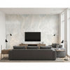 Mother of Pearl Aphrodite - Natural Pearl | Maya Romanoff - Living Room Visualization (AI-generated, may not be to scale. Verify pattern scale with product specifications.)
